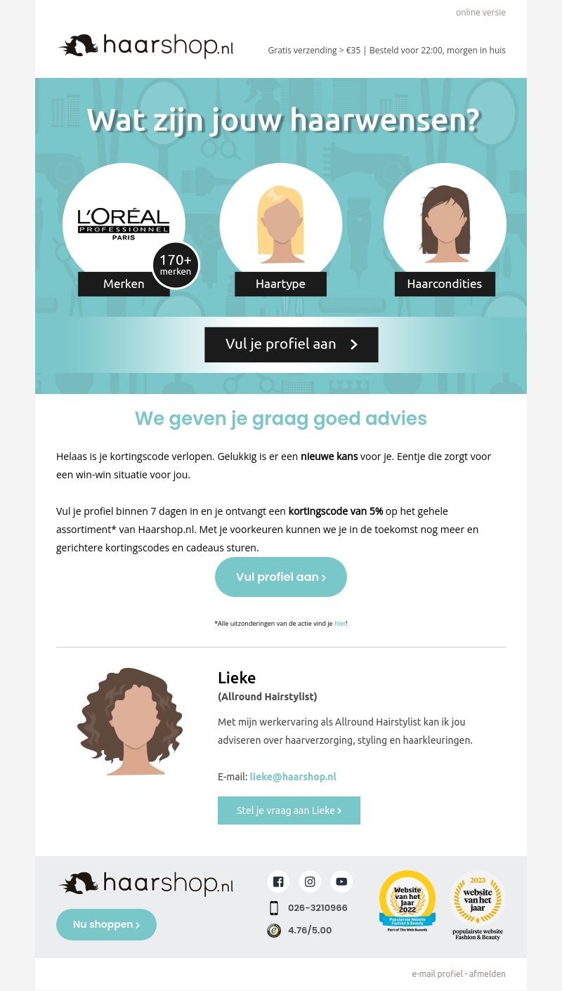 Je kortingscode is verlopen ! Je kortingscode is verlopen !