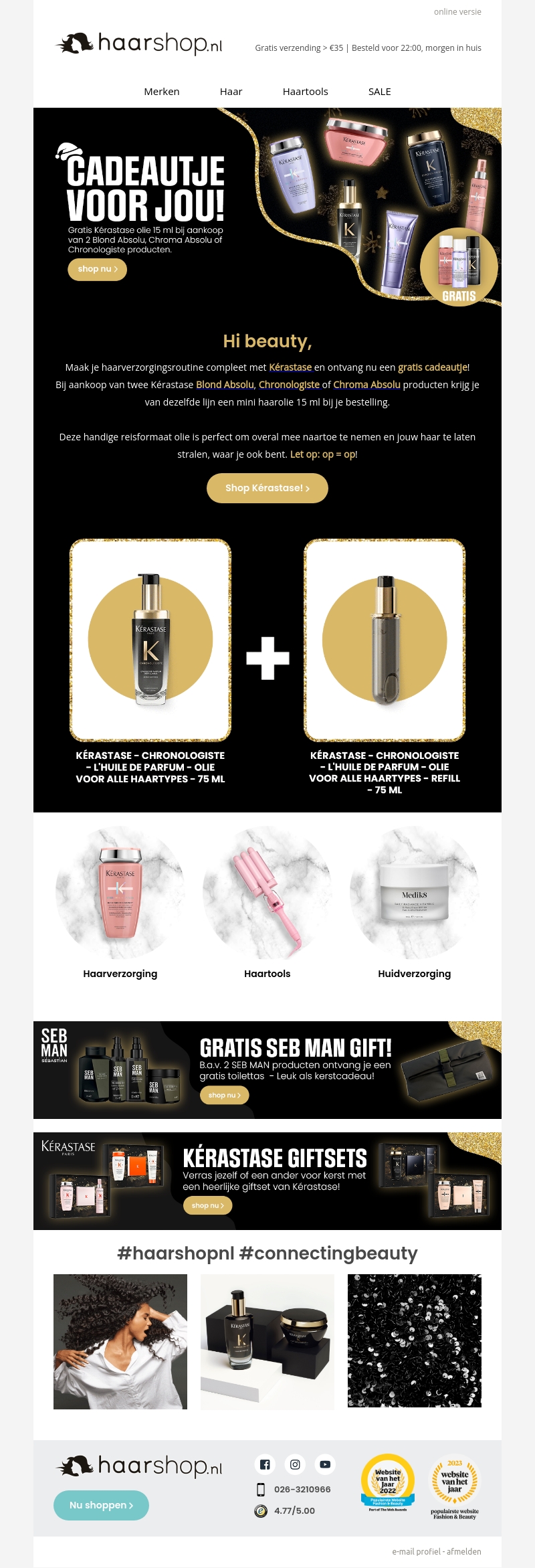 Maak Kerst compleet met een GRATIS mini olie van Kérastase 😍 Maak Kerst compleet met een GRATIS mini olie van Kérastase 😍