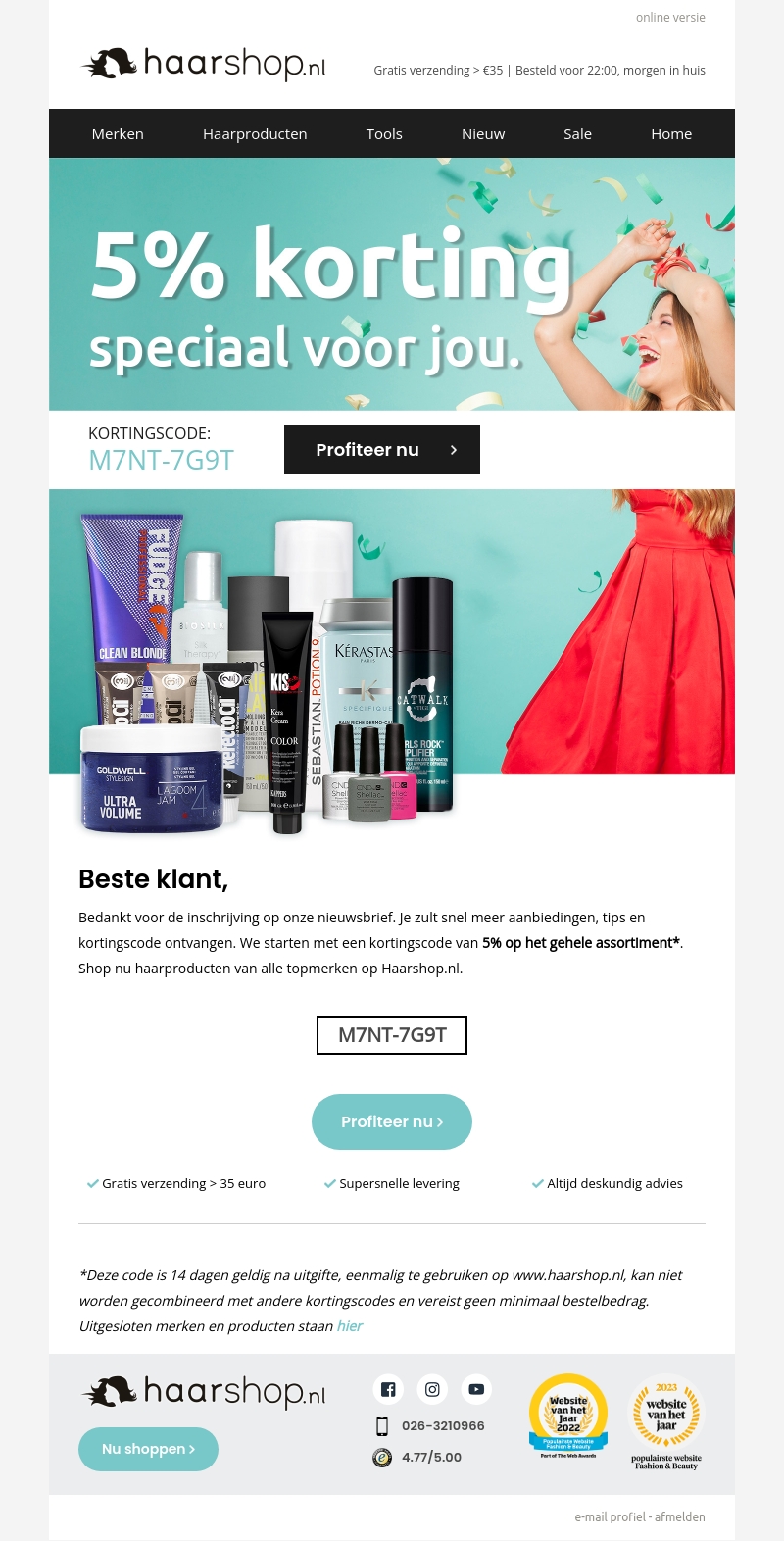 Profiteer nu van 5 procent korting Profiteer nu van 5 procent korting