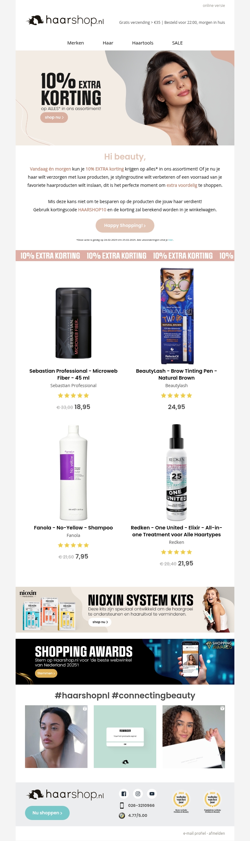 beauty, je shopt nu met 10% EXTRA korting! ✨ beauty, je shopt nu met 10% EXTRA korting! ✨