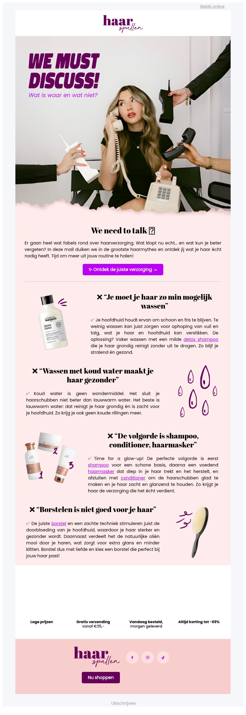 Zijn deze haarmythes waar of niet waar? 🤔 Zijn deze haarmythes waar of niet waar? 🤔