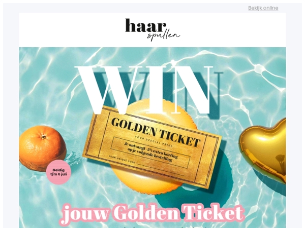 Hi you, maak nu kans op een Golden Ticket 💛✨