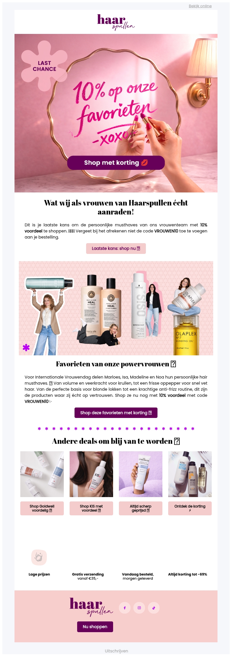 Final call: 10% korting op onze favorieten ✨💜 Final call: 10% korting op onze favorieten ✨💜