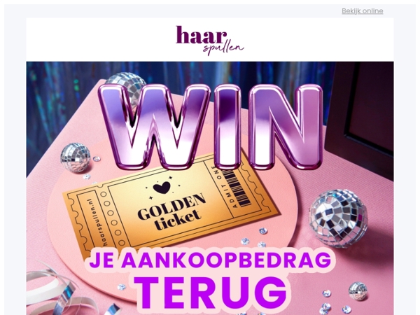One day only: win jouw aankoopbedrag terug ✨