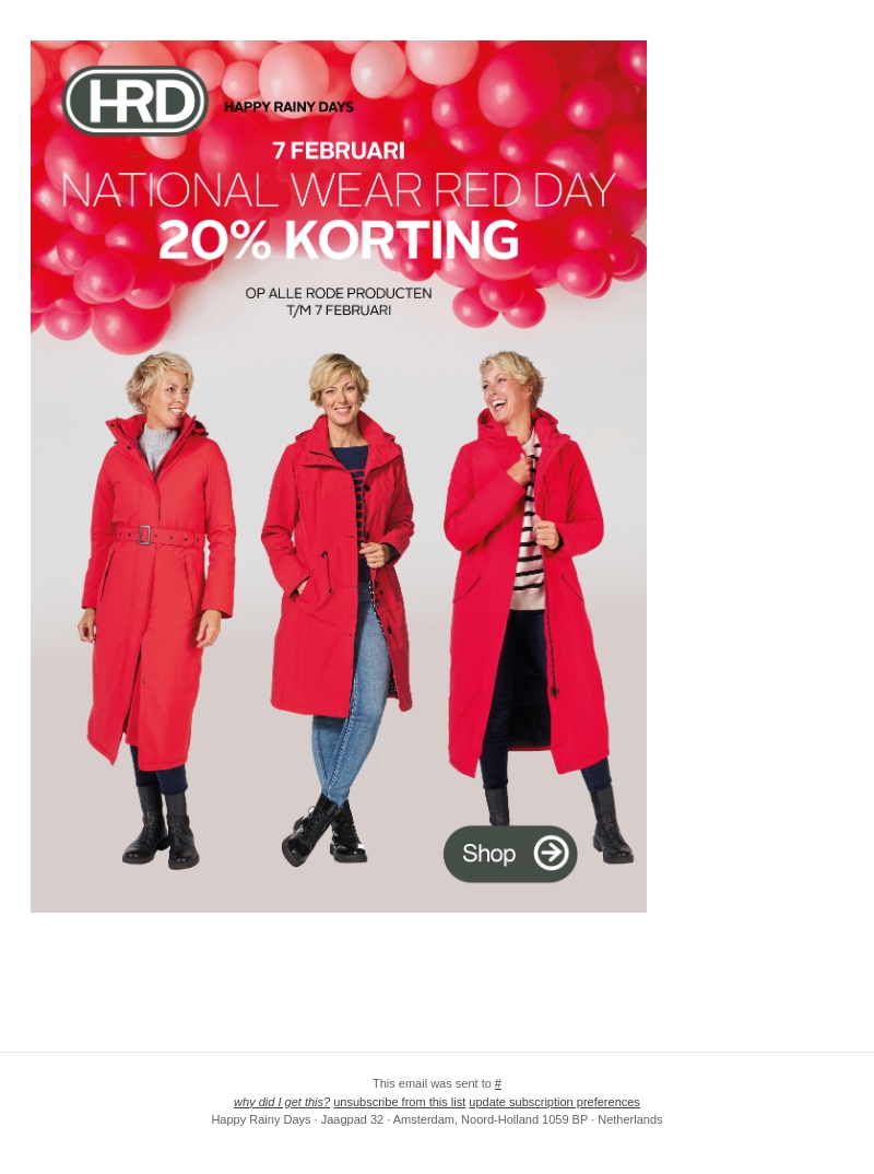 7 februari National Wear Red Day @ HappyRainyDays. 7 februari National Wear Red Day @ HappyRainyDays.