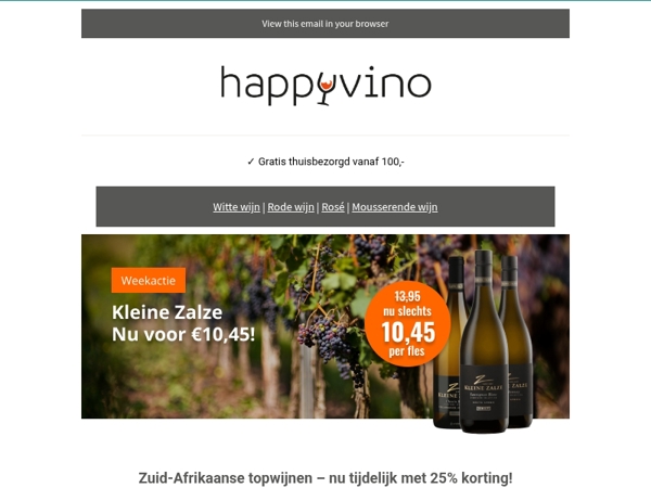 Kleine Zalze Vineyard Selection: 25% korting op topklasse wit!
