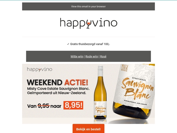 Weekendactie: Misty Cove Estate Sauvignon Blanc