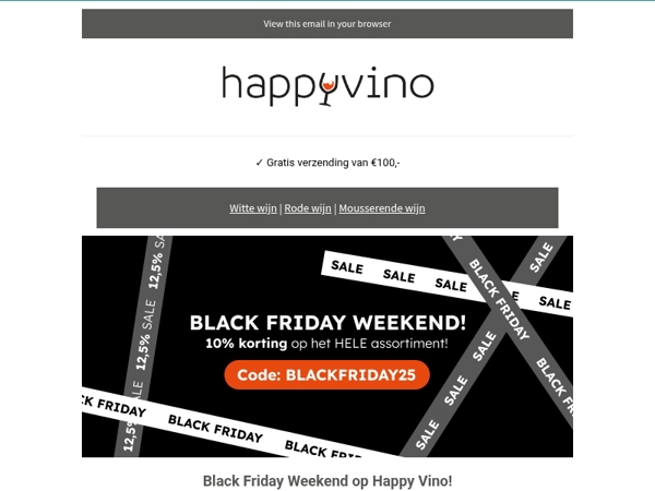 Black Friday Weekend: 10% korting op alle wijnen bij HappyVino!
