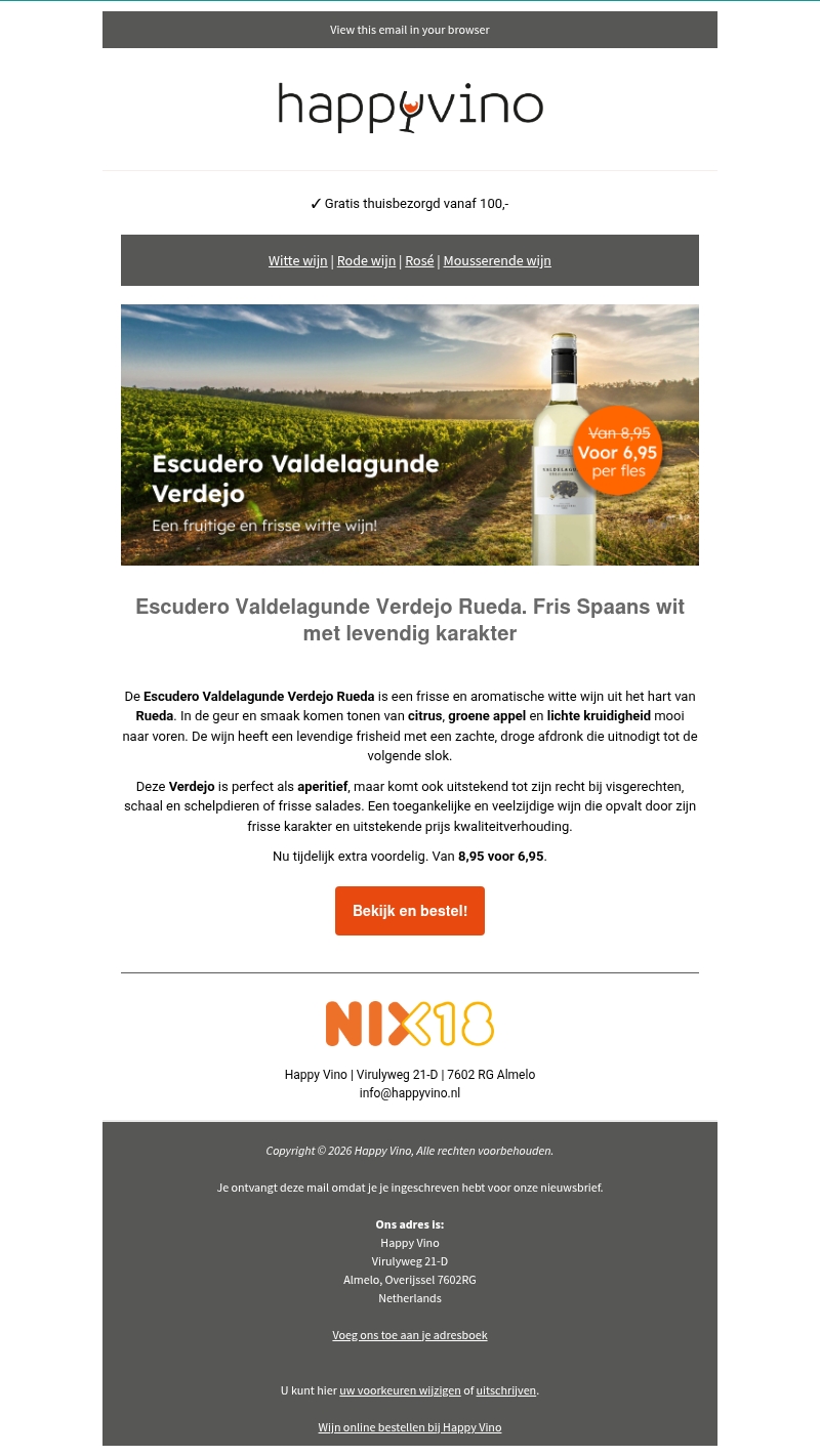Escudero Verdejo Rueda nu voor €6,95 Escudero Verdejo Rueda nu voor €6,95