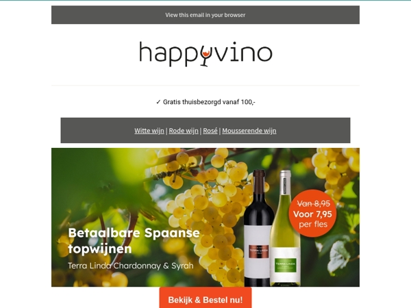 Terra Linda topwijnen nu in de aanbieding, tijdelijk van €8,95 voor €7,95!