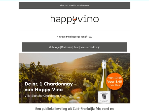 Villa Blanche Chardonnay nu voor €8,45!