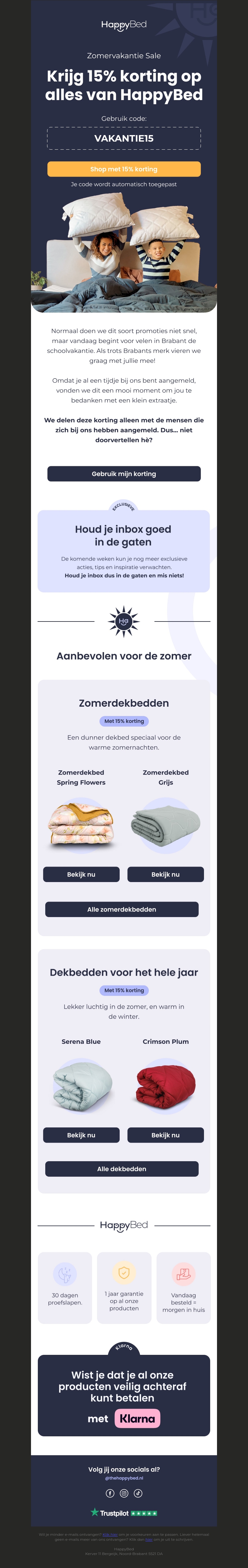 Exclusief voor jou: 15% korting! Exclusief voor jou: 15% korting!