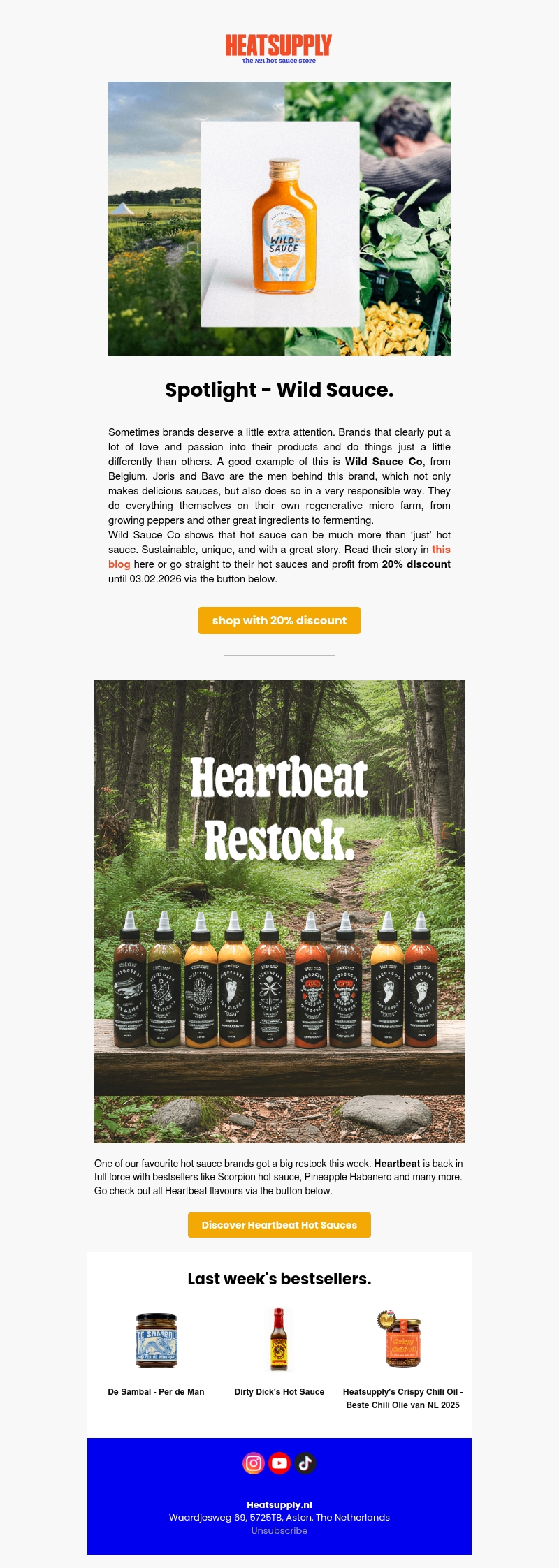 20% Discount on Wild Sauce! 20% Discount on Wild Sauce!
