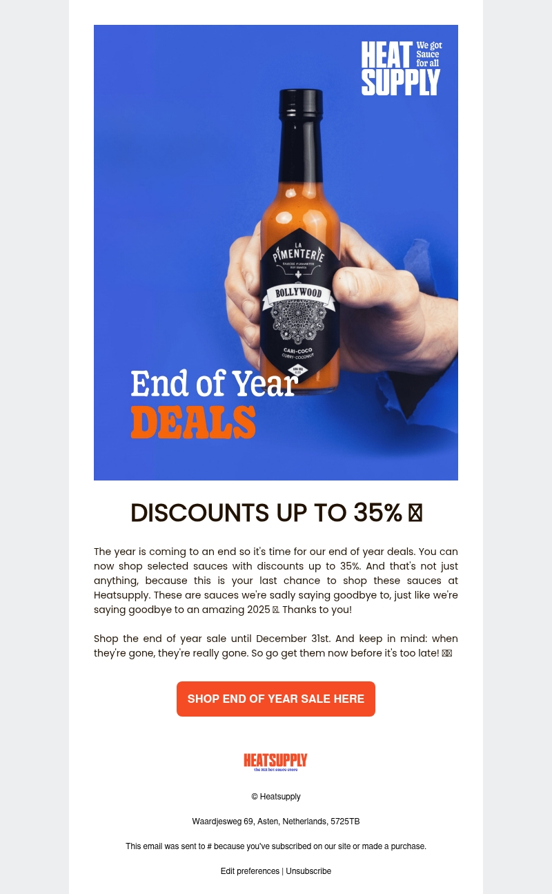 END OF YEAR SALE 💥 DISCOUNTS UP TO 35% END OF YEAR SALE 💥 DISCOUNTS UP TO 35%