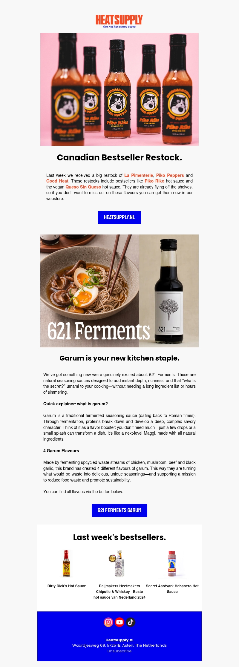 Piko Riko restocked & introducing 621 Ferment: an umami cheat code. Piko Riko restocked & introducing 621 Ferment: an umami cheat code.