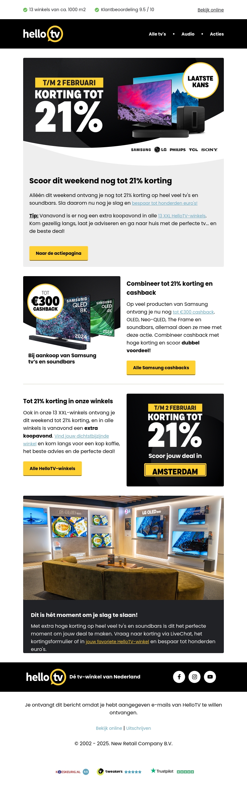 Laatste kans: scoor dit weekend nog tot 21% korting Laatste kans: scoor dit weekend nog tot 21% korting