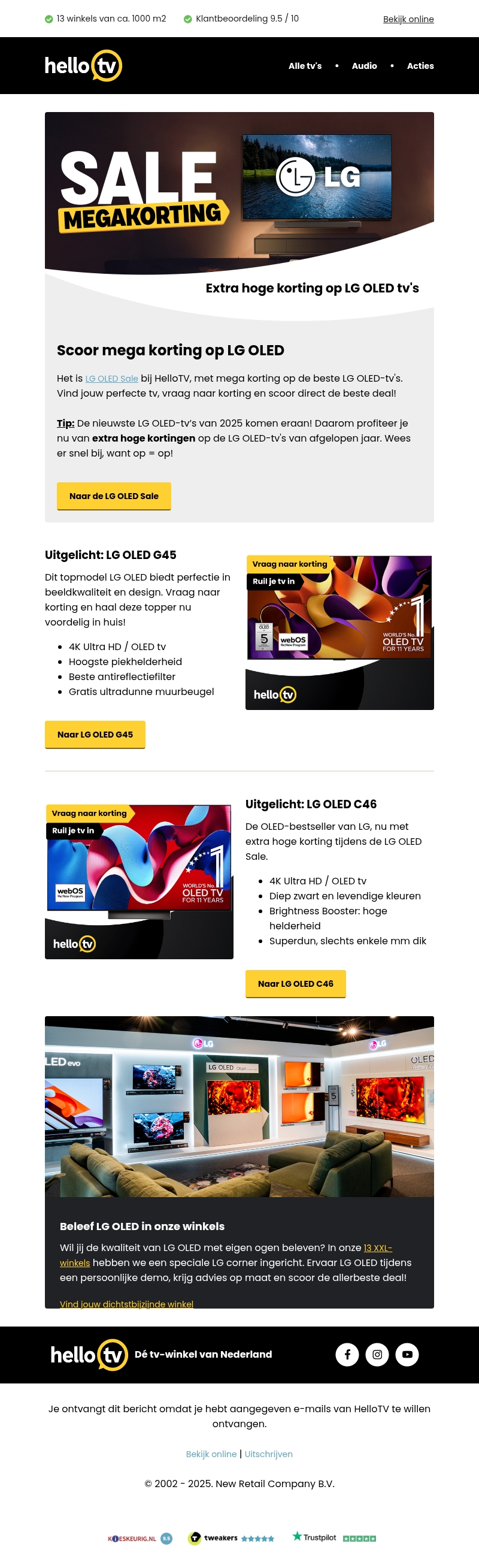 De LG OLED Sale is begonnen! De LG OLED Sale is begonnen!