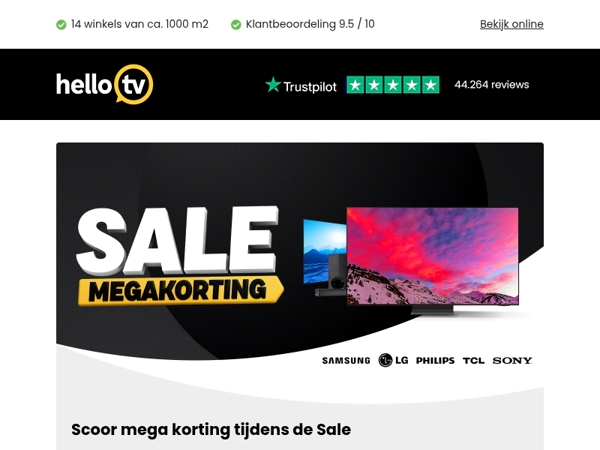 Scoor mega korting tijdens de Sale