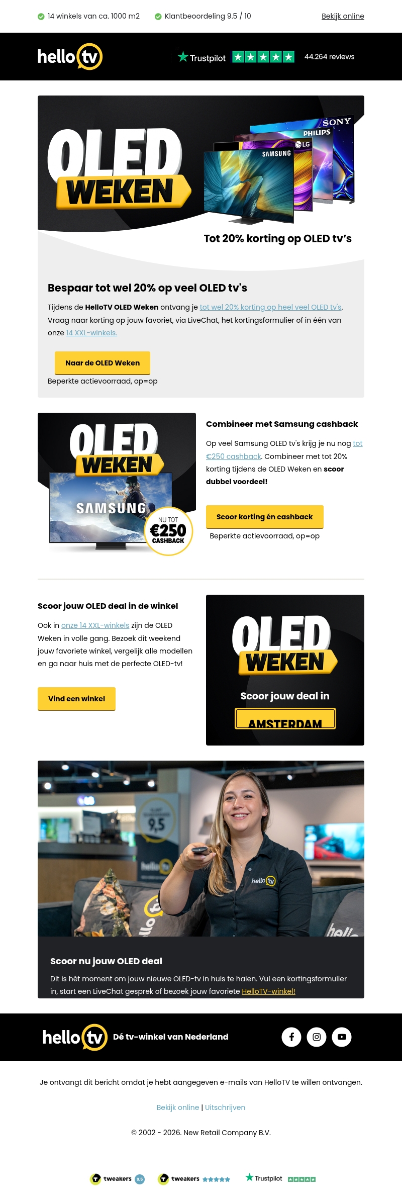 OLED Weken: bespaar nu tot 20% OLED Weken: bespaar nu tot 20%