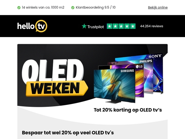 OLED Weken: bespaar nu tot 20%