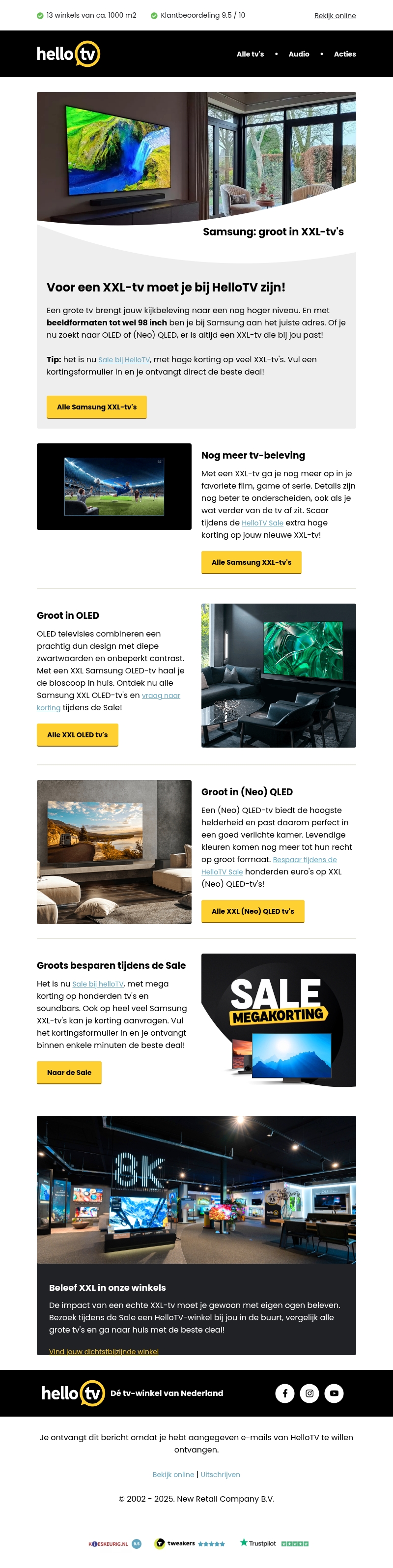 Scoor nu hoge korting op jouw Samsung XXL-tv Scoor nu hoge korting op jouw Samsung XXL-tv