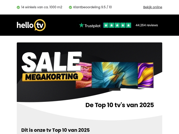 Dit is onze tv Top 10 van 2025