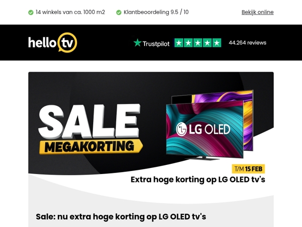 Sale: nu extra hoge korting op LG OLED tv's