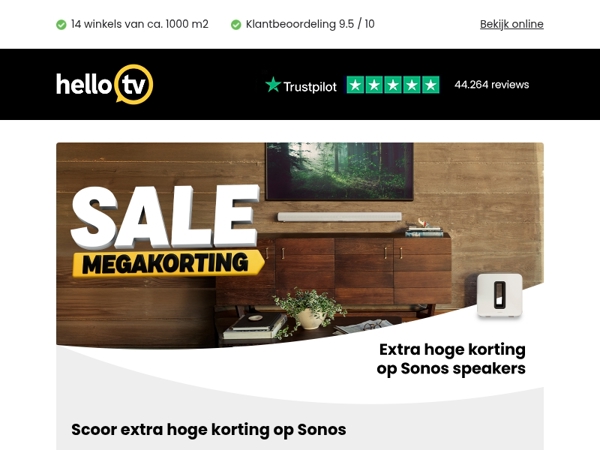 Extra hoge korting op Sonos speakers