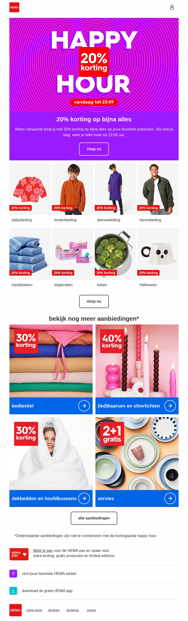 π¨ alleen vanavond: 20% korting op bijna alles | tot 23:59 uur π¨ alleen vanavond: 20% korting op bijna alles | tot 23:59 uur