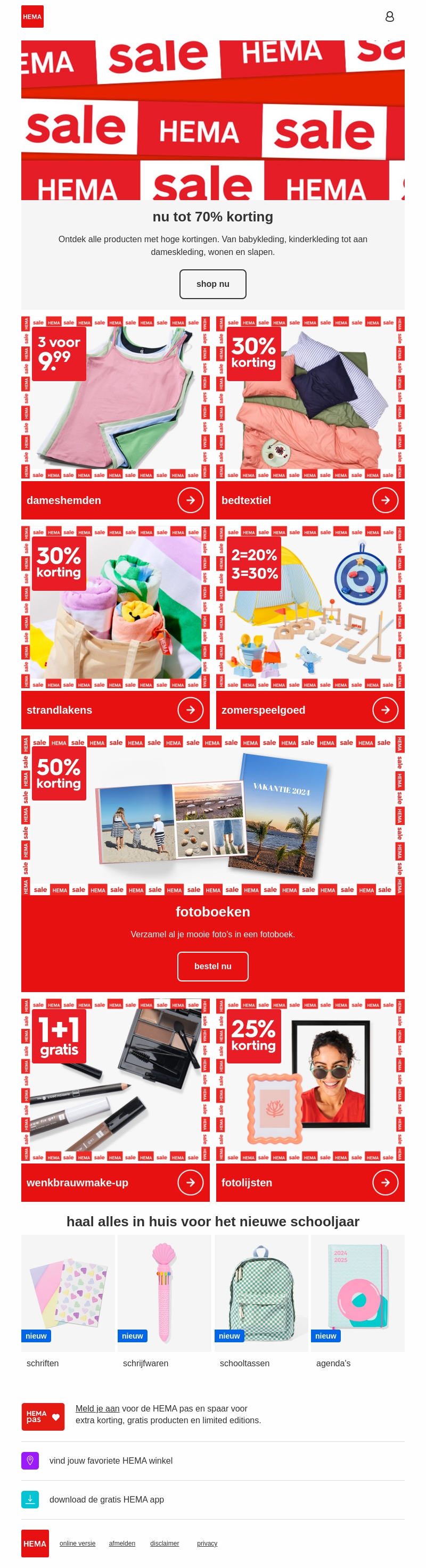 π tot 70% korting op sale producten π tot 70% korting op sale producten