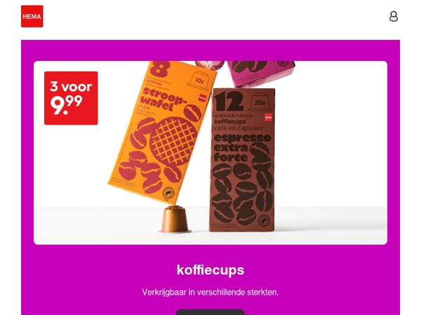 dat smaakt heerlijk: 3 voor 9.99 op koffiecups