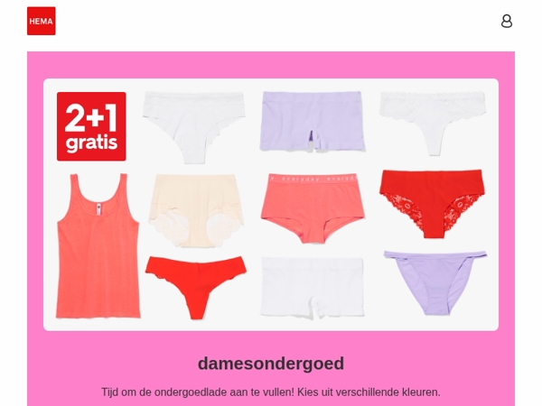 nu 2+1 gratis op damesondergoed | vul de ondergoedlade
