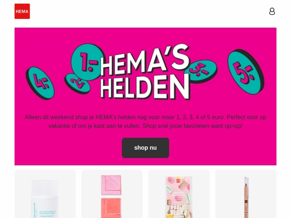 alleen dit weekend: kortingen op HEMA's helden, badtextiel, strandlakens en nog meer