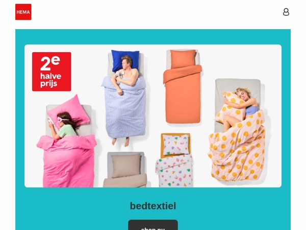 2e halve prijs op bedtextiel | dat slaapt lekker