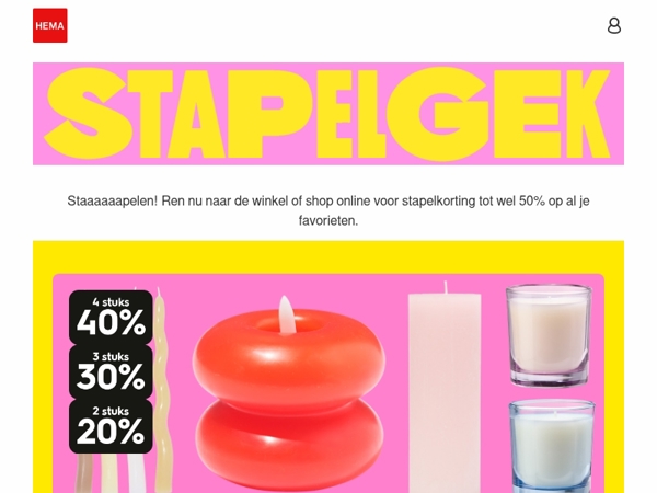 shop heel veel stapelgekke aanbiedingen | hoe meer je koopt, hoe hoger de korting