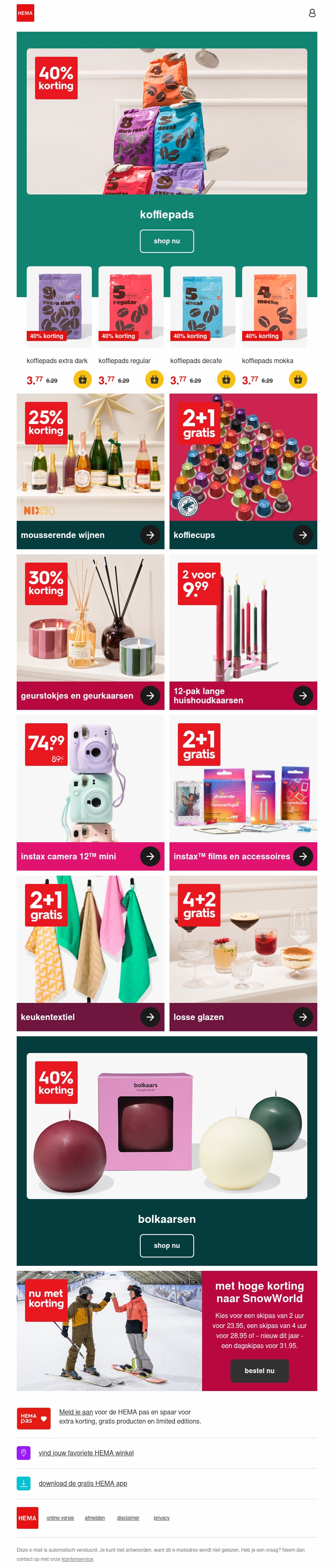 40% korting op koffiepads | tijd voor een heerlijke koffie 40% korting op koffiepads | tijd voor een heerlijke koffie