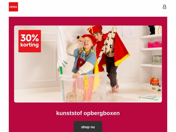 sla je slag: 30% korting op kunststof opbergboxen