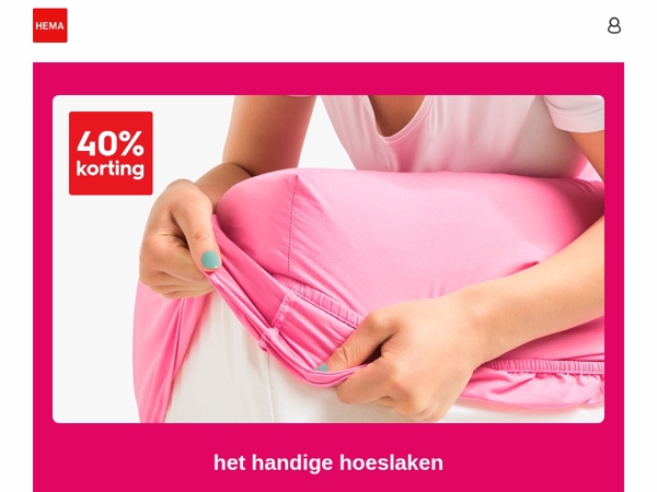 alleen dit weekend: 40% korting op het handige hoeslaken 💤