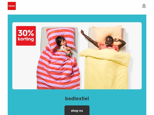 alleen deze week: 30% korting op bedtextiel en meer