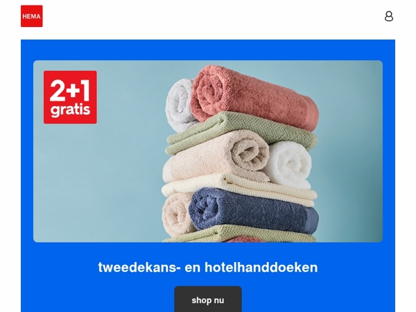2+1 gratis op tweedekans- en hotelhanddoeken | verfris je badkamer