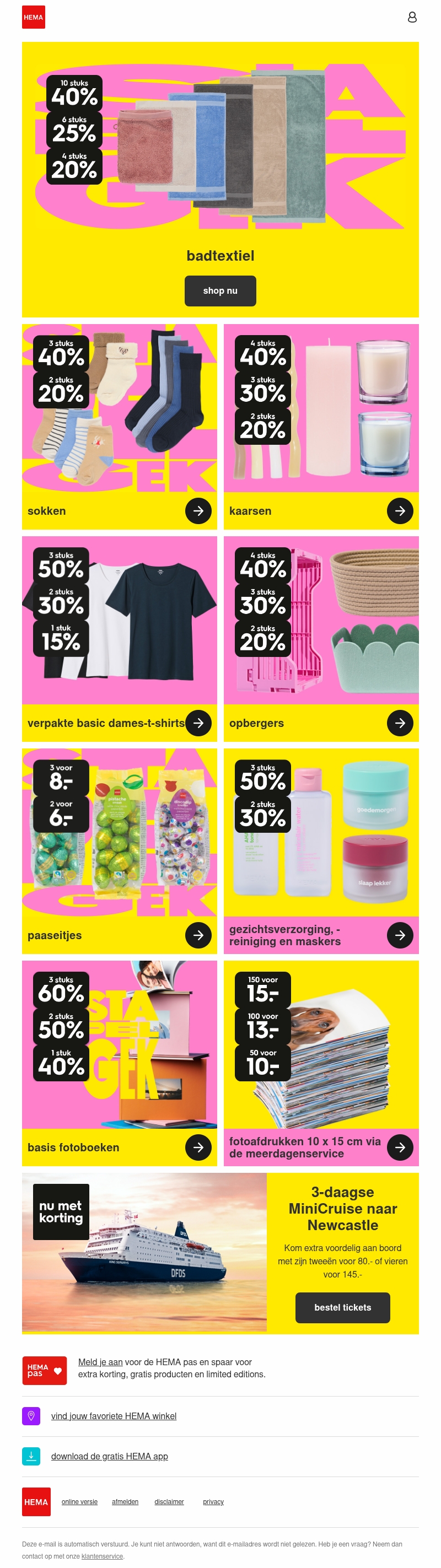 stapel je gek: badtextiel 10 stuks 40%, 6 stuks 25%, 4 stuks 20% korting stapel je gek: badtextiel 10 stuks 40%, 6 stuks 25%, 4 stuks 20% korting
