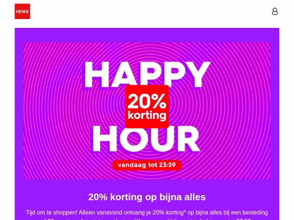 🔊 vanavond: 20% korting op bijna alles | tot 23:59 uur
