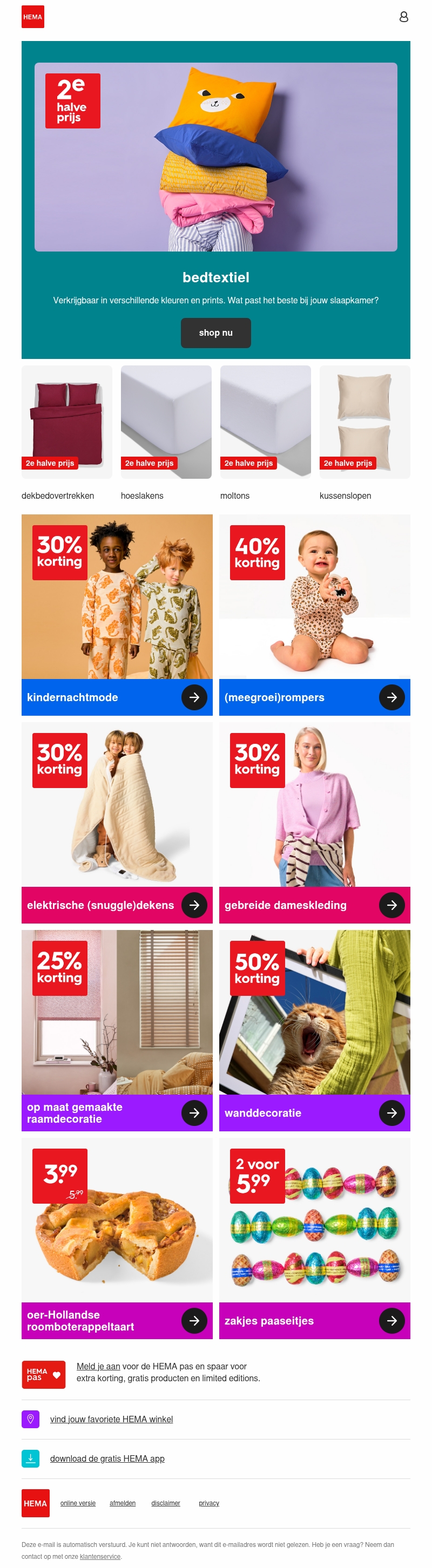 wees er snel bij: 2e halve prijs op bedtextiel wees er snel bij: 2e halve prijs op bedtextiel