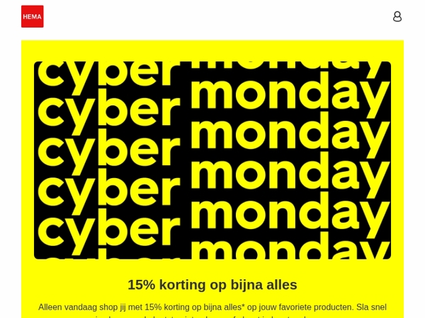 alléén vandaag: 15% korting op bijna alles 🖤💛