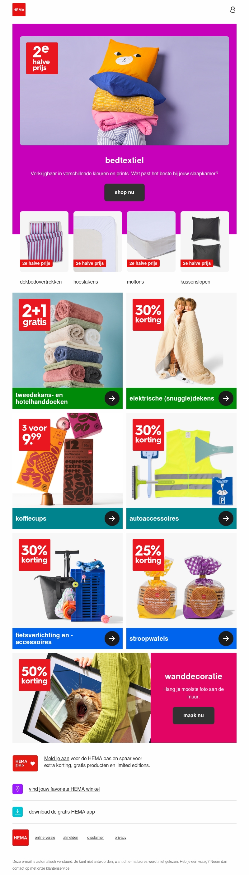 nog een aantal dagen: 2e halve prijs op bedtextiel en meer nog een aantal dagen: 2e halve prijs op bedtextiel en meer