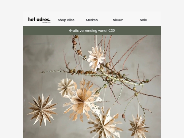 De kerstcollectie waar je huis van gaat stralen…