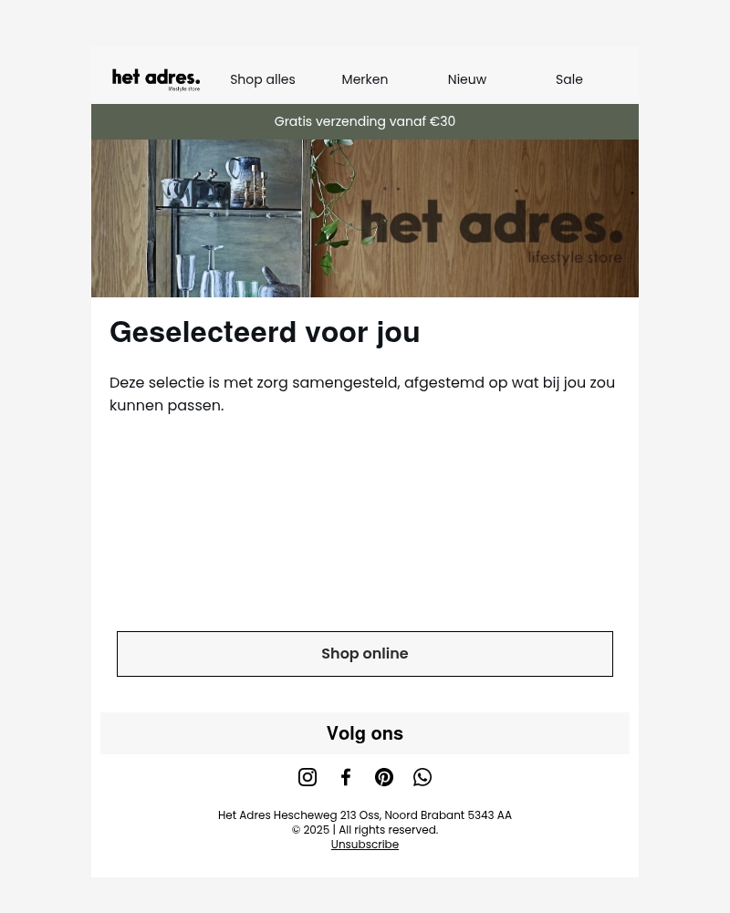 Mis het niet: topcollectie voor jou Mis het niet: topcollectie voor jou