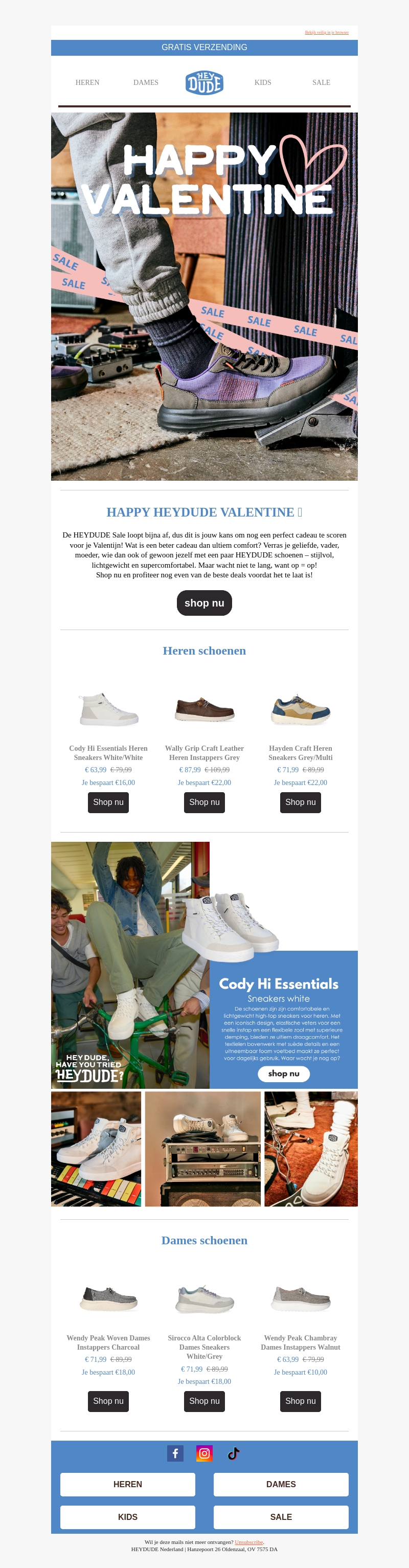 Vier Valentijn met HEYDUDE π Vier Valentijn met HEYDUDE π