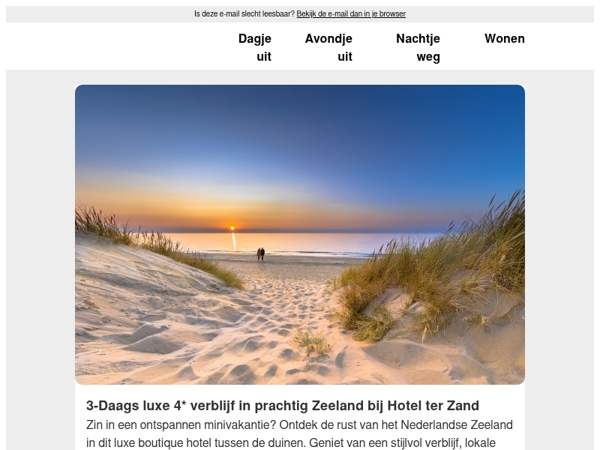 Geniet van een ontspannen minivakantie aan de kust