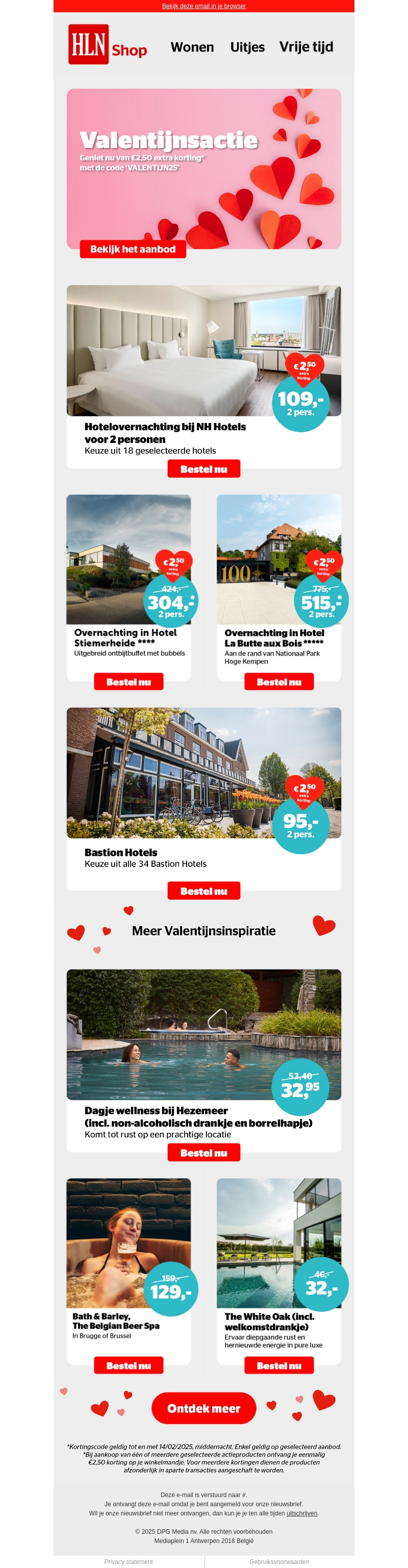 ❤️ Vier de liefde: nu extra korting op romantische nachtjes weg ❤️ Vier de liefde: nu extra korting op romantische nachtjes weg